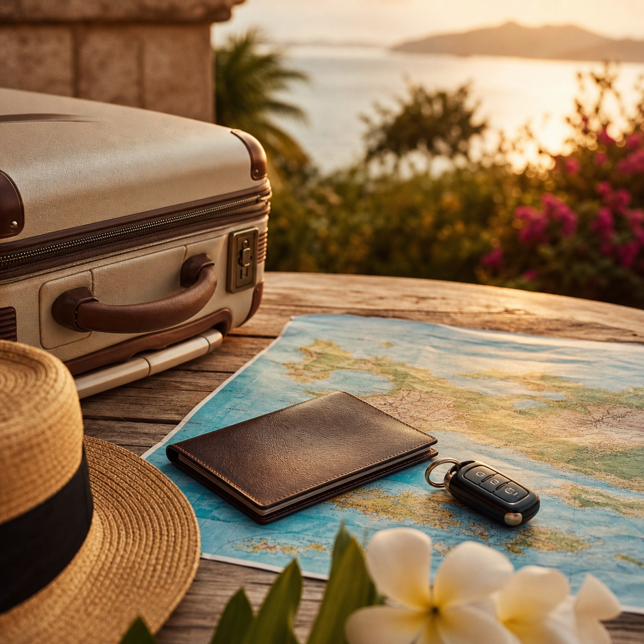 Itens de viagem prontos para uma nova aventura